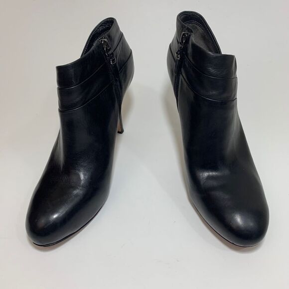 Via Spiga Black Leather Stiletto Booties S… - Picture 5 of 6